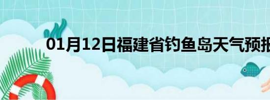 01月12日福建省钓鱼岛天气预报